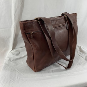 Rare vintage genuine COACH Manhattan Park brown tote bag shopper 90s image 3