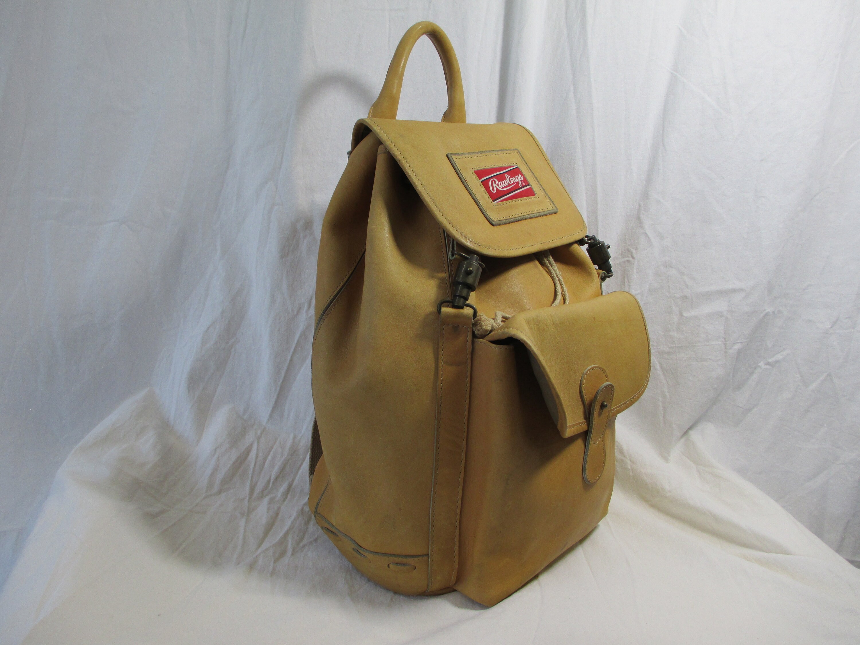baseball leather backpack