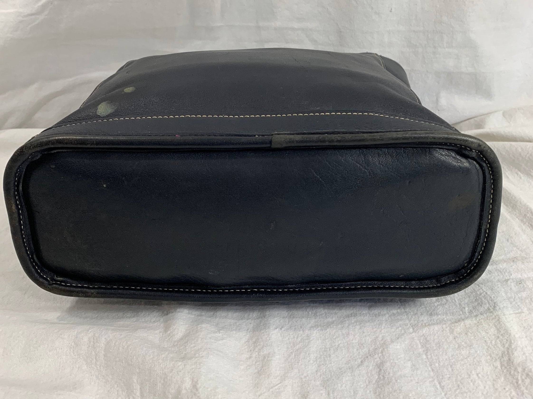 Genuine Vintage COACH 9305 Bleeker Navy Blue Leather Tote Bag - Etsy