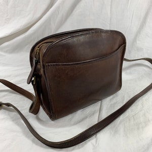 Genuine vintage COACH Metropolis brown leather shoulder bag purse crossbody