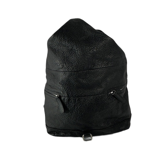 Large vintage ENSOEN Edition black backpack 100% pebbled leather Linea 1990 | Men main image 4