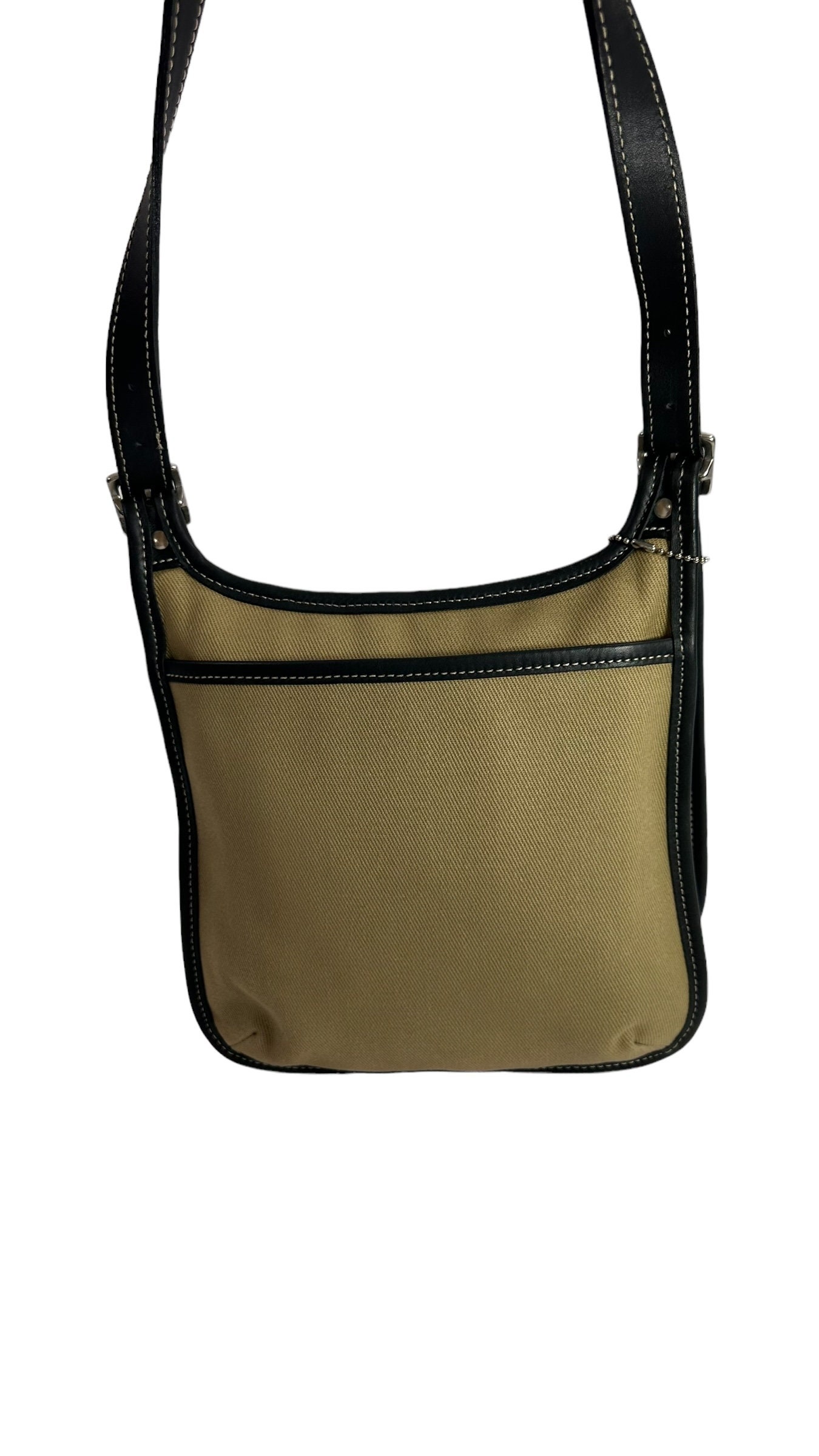 【美品】 old coach shoulder bag Old Coach Leather White Shoulder Bag Vintage Style Authentic