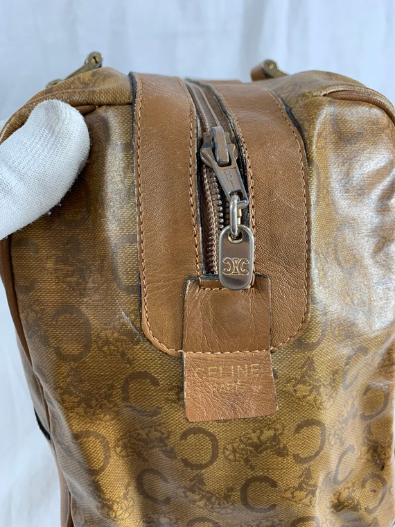 Authentic Celine Leather Crossbody Bag Vintage Monogram Signature Logo  Messenger