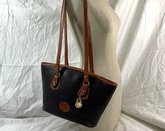 Vintage DOONEY & BOURKE brown pebbled leather tote shopper bag All Weather Leather