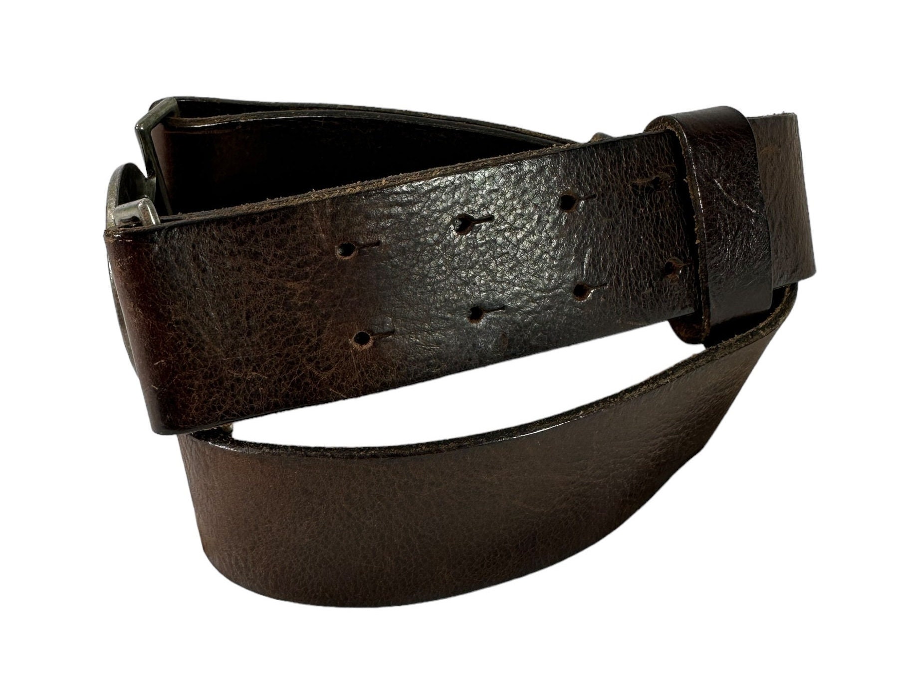 Vintage Iceberg Jeans Brown Leather Croc Embossed Belt Size 42 Italian ZT52903 Italian Embossed Croc Cognac-Royal – Marcello Sport main image 2