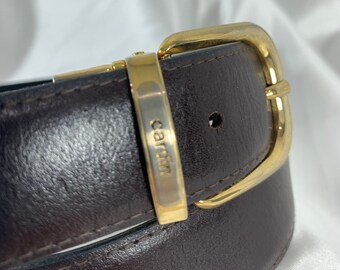 Genuine Vintage PIERRE CARDIN Logo Reversible Black Brown  display picture 3