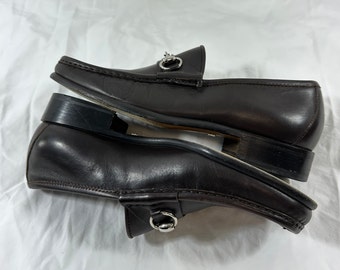 Men Genuine GUCCI Brown Leather Horse Bit Loafers Shoes 8 D - Etsy
