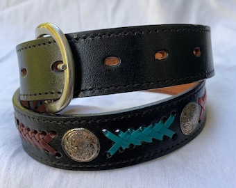 Reserved Vintage Iconic GUCCI Black Ostrich Belt Size 30  display picture 1