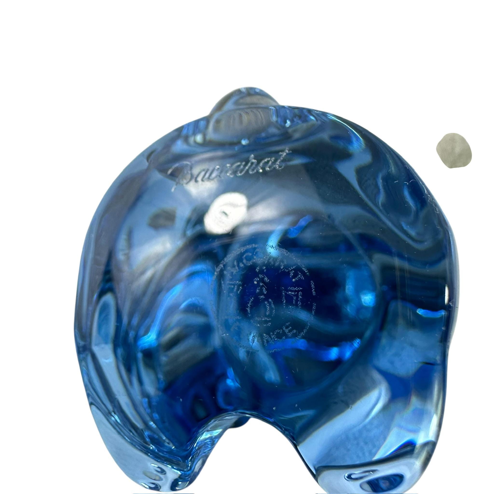 Genuine BACCARAT Crystal Spinning Rabbit Cornflower Blue - Etsy