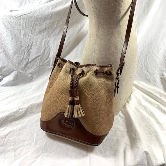 DOONEY and BOURKE Drawstring Authentic Vintage Tan Leather 