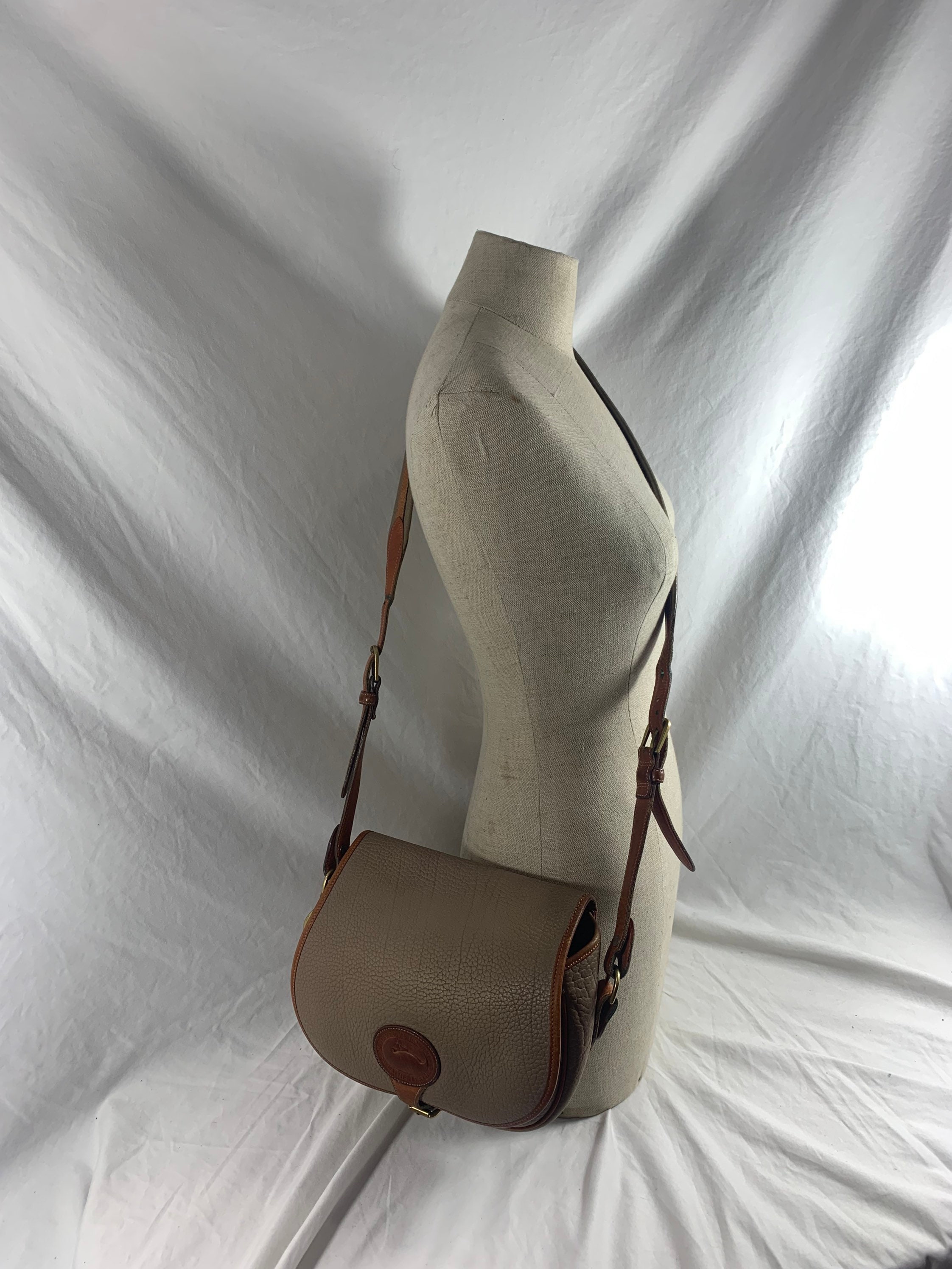 ヴィンテージ DOONEY & BOURKE トープ ツートンレザー フラップ