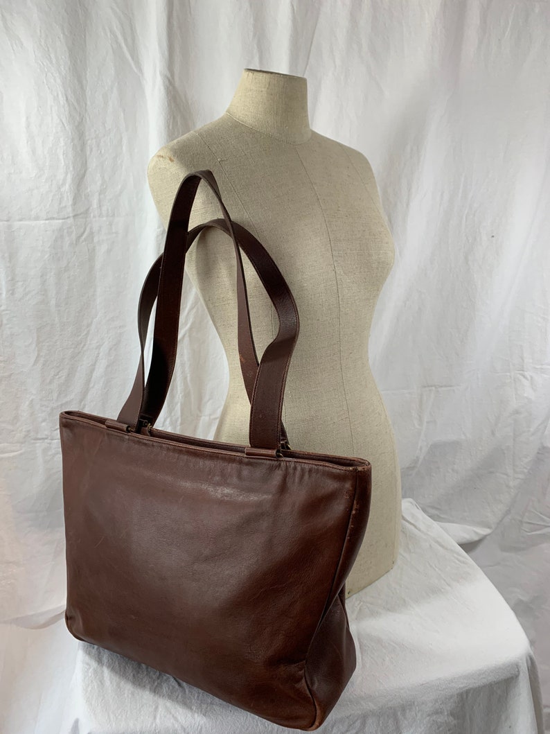 Rare vintage genuine COACH Manhattan Park brown tote bag shopper 90s image 2