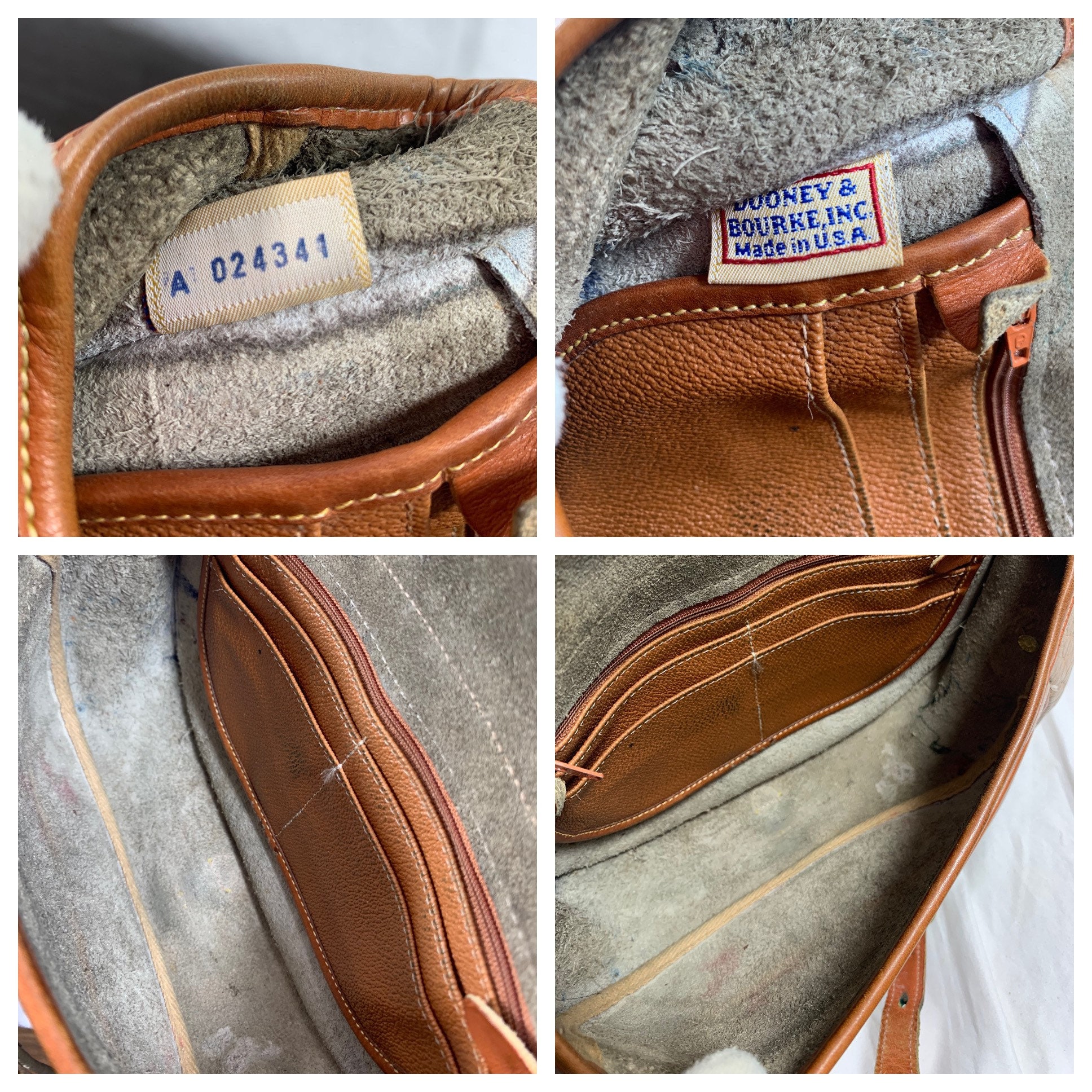 ヴィンテージ DOONEY & BOURKE トープ ツートンレザー フラップ