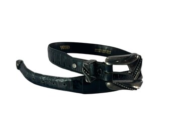 Vicenza Belt, Genuine Italian Calfskin Leather Belt, Ornate  display picture 3