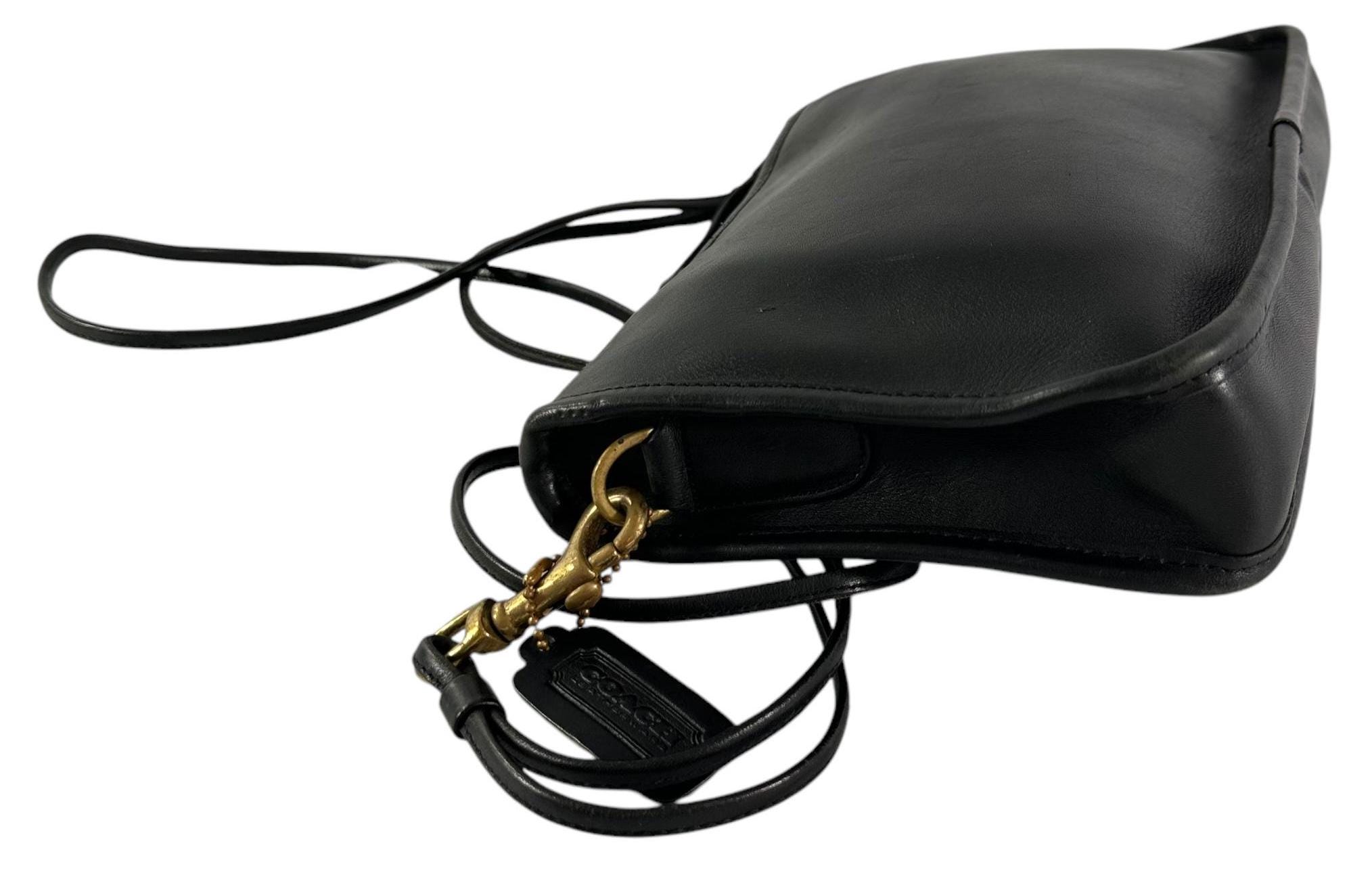 Vintage COACH Black Leather Convertible Mitchell Shoulder Bag