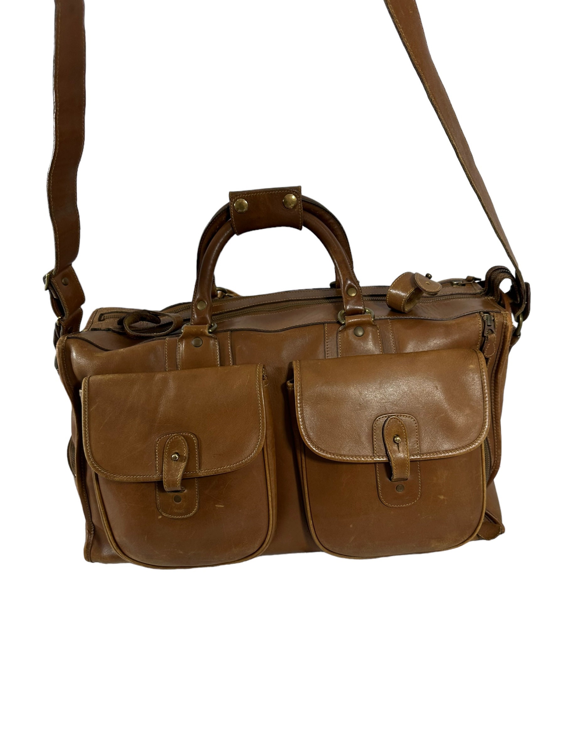 Iconic Vintage Genuine GHURKA No 2 the Express Tan Leather Duffle Travel Bag Marley Hodgson 1987 Etsy