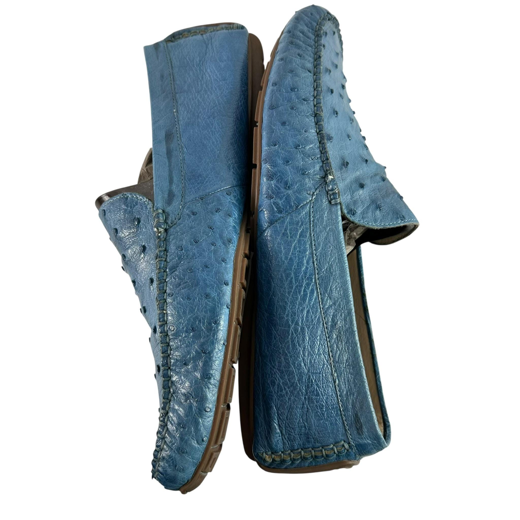 Genuine Aldo Brue Blue Genuine Walking Pillow Ostrich 