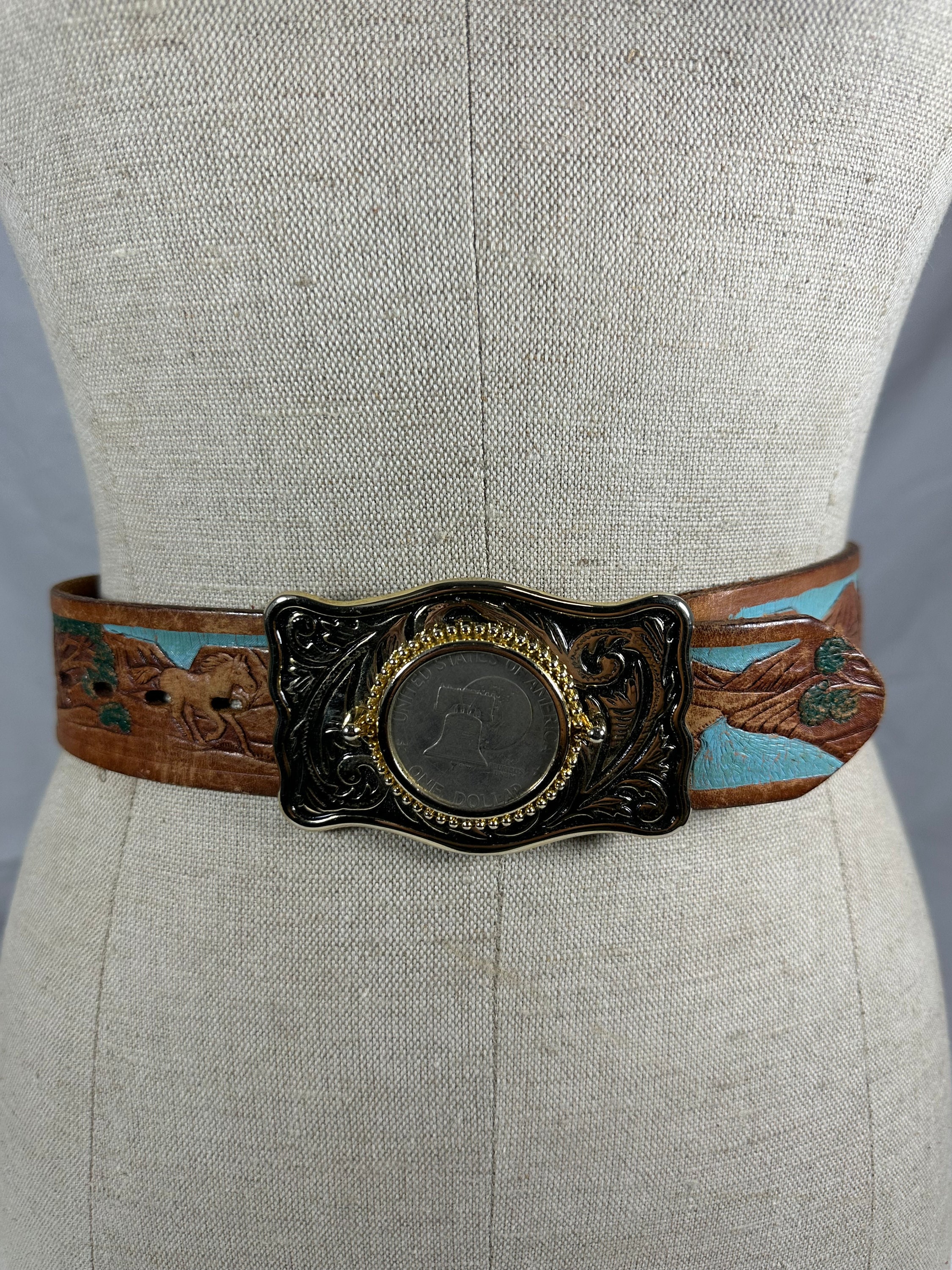 Used BCBG Max Azria belt etoupe color belt with gold buckle - one size Bcbg Belt for sale | eBay main image 2