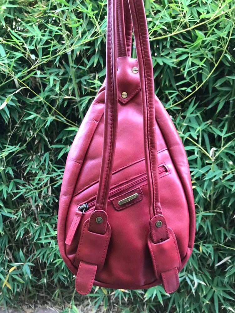 hidesign red handbag