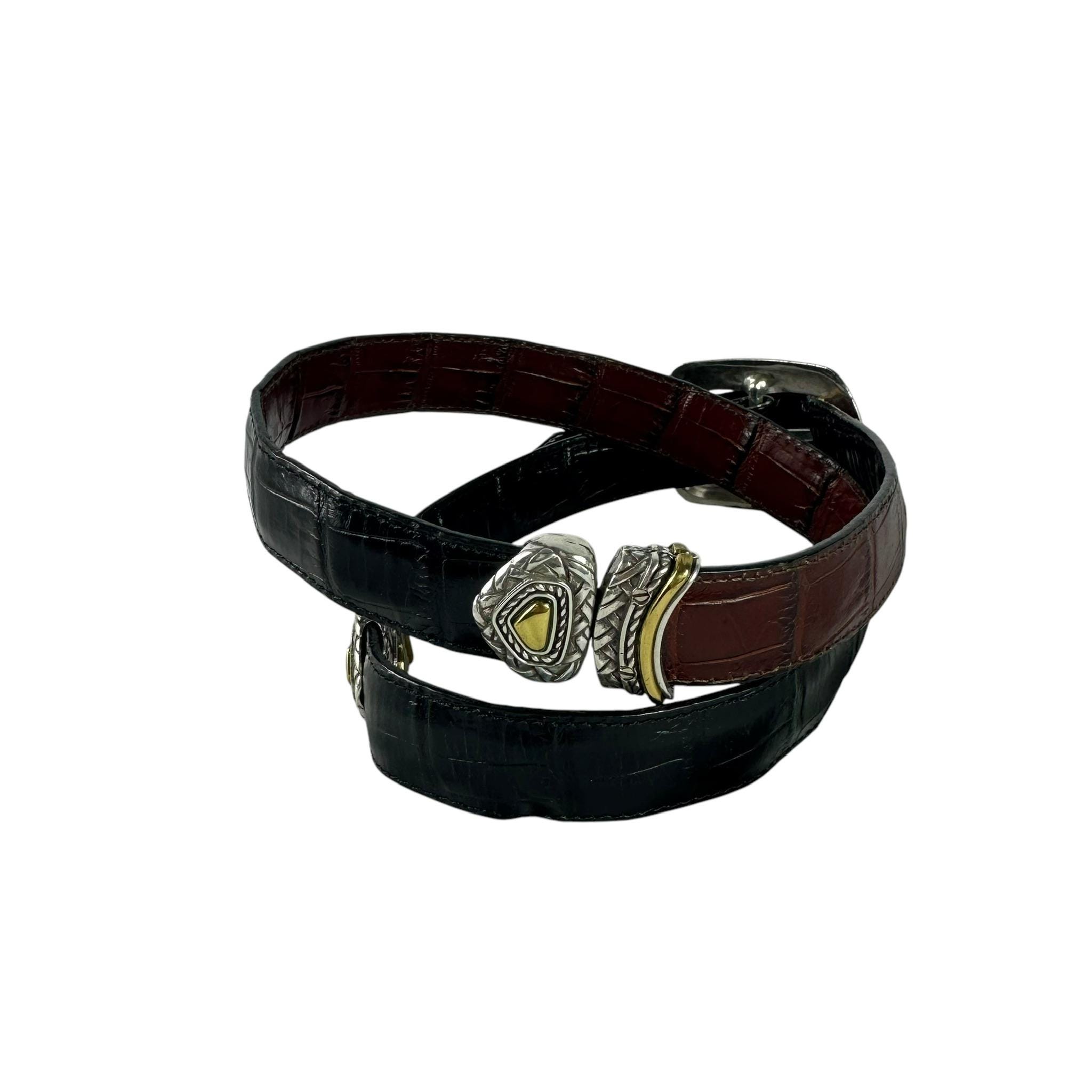 Brighton Marcus Black BrownTwo Tone Reversible Belt BRIGHTON #40210 Marcus Reversible Two-Tone | Mercari main image 3
