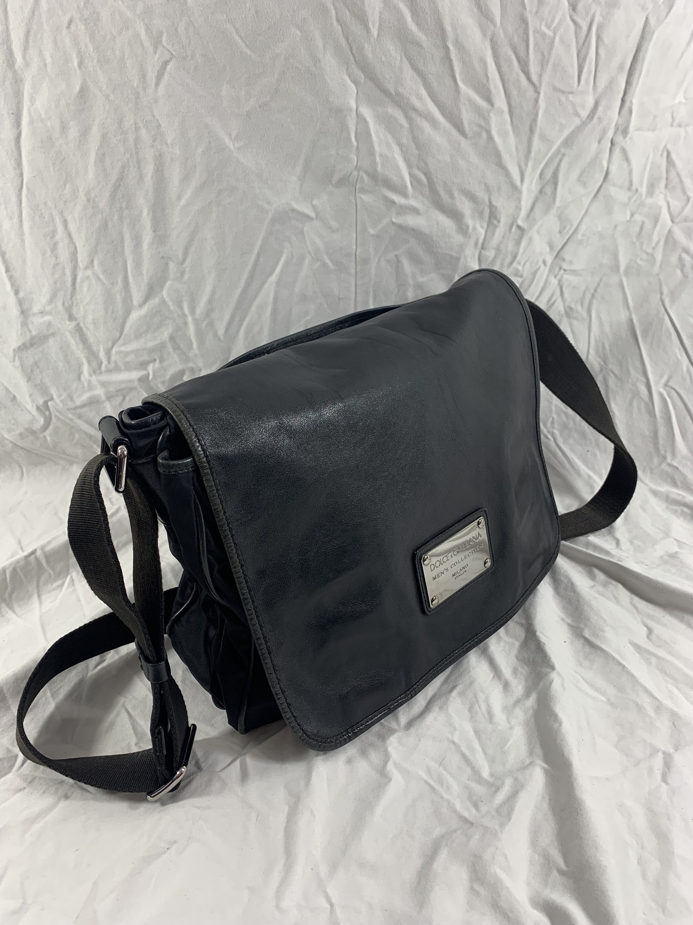 Genuine Vintage DOLCE & GABBANA Black Leather Nylon Front Flap Shoulder Bag  Work School Messenger - Etsy Canada