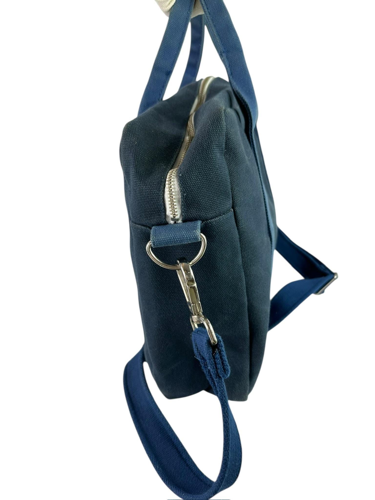 WESC navy blue back pack new with tags Heavyweight Backsack — WILLISTON CAMPUS STORE main image 3