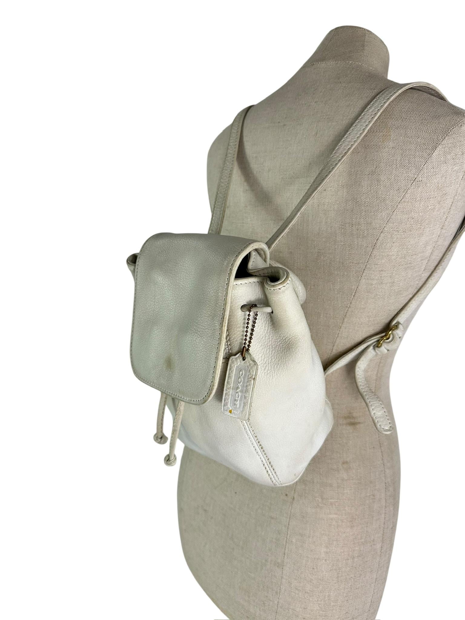 Genuine Vintage COACH 4925 Off White Small Leather Backpack Rucksack Genuine Vintage COACH 4925 off White Small Leather Backpack  main image 3