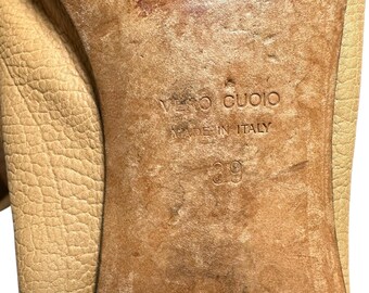 正規品 レディース ROBERTO DEL CARLO ベージュ レザー タッセル 