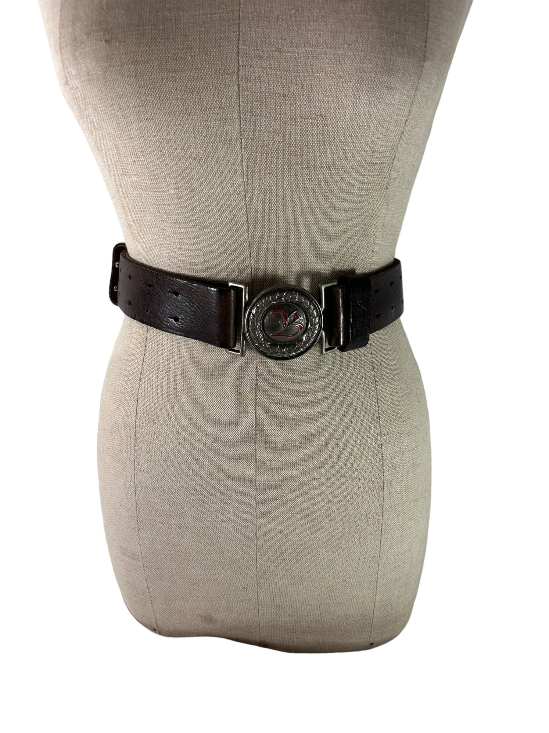 Vintage Iceberg Jeans Brown Leather Croc Embossed Belt Size 42 Italian ZT52903 Italian Embossed Croc Cognac-Royal – Marcello Sport main image 4