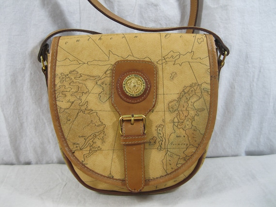 Genuine Vintage PIERRE BALMAIN World Map Saddle Bag Crossbody - Etsy