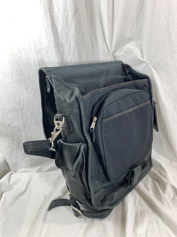 Vintage CANYON OUTBACK  black leather backpack ru… - image 2