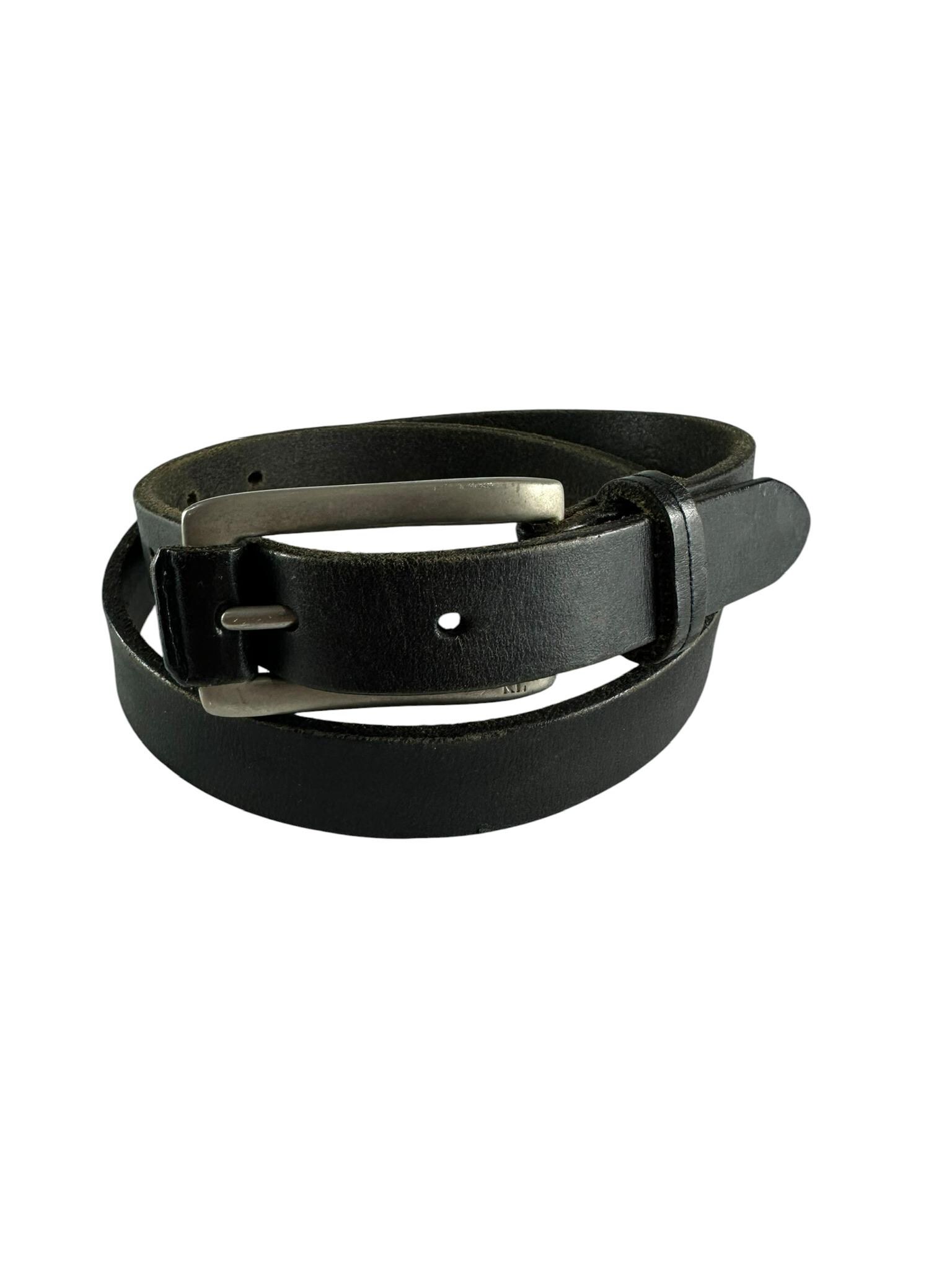 Vintage Ralph Lauren Thick Black Leather Belt Oval RL Logo Buckle Women’s M 30” Lauren Ralph Lauren 30 Size Belts for Women for sale | eBay main image 4