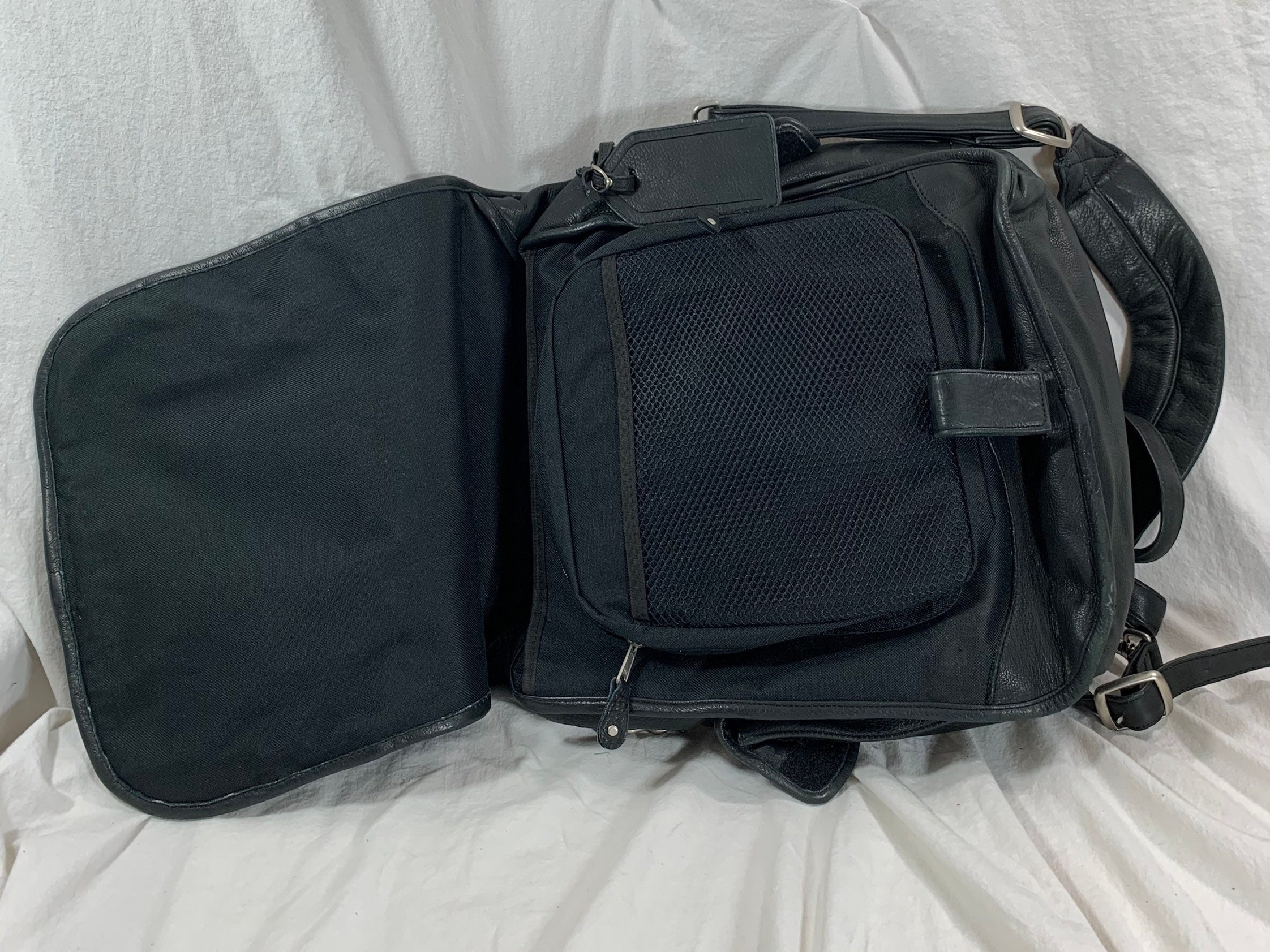 Vintage Canyon Outback Black Leather Backpack Equestrian Design Vintage CANYON OUTBACK Black Leather Backpack Rucksack Multi  main image 4