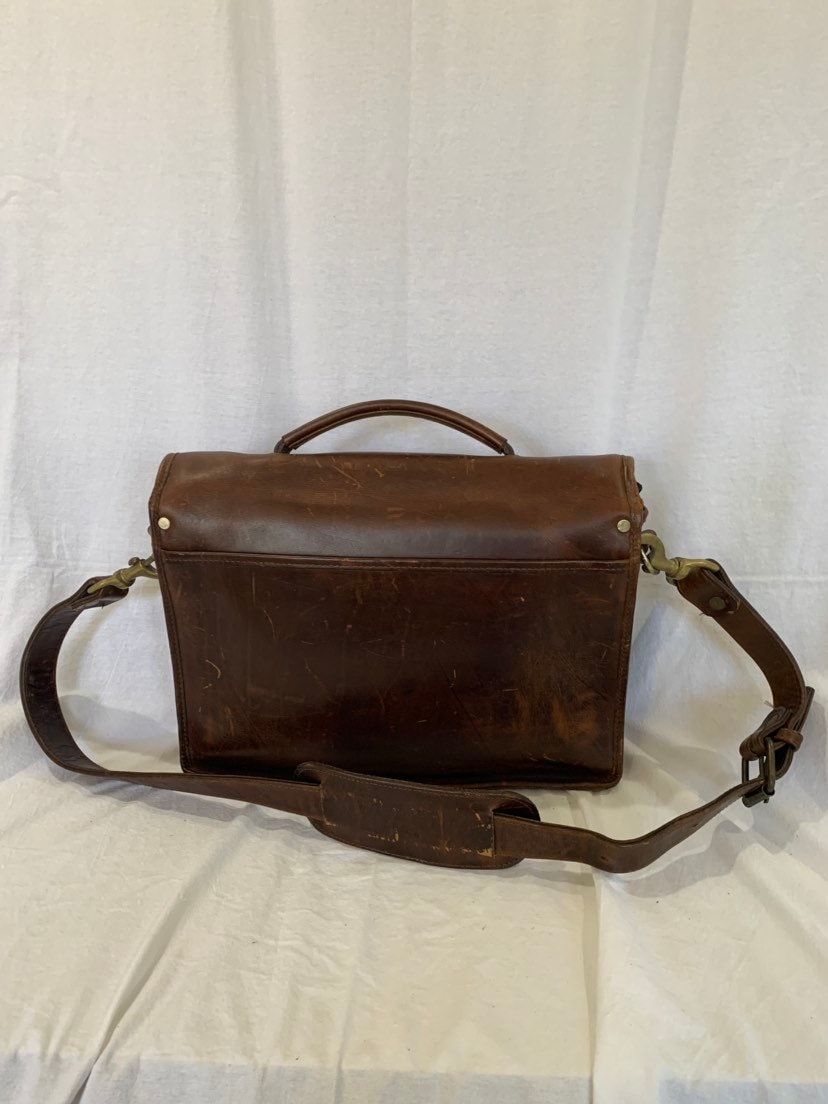 あじ　village TANNERY Vintage VILLAGE TANNERY by Sevestet brown thick leather