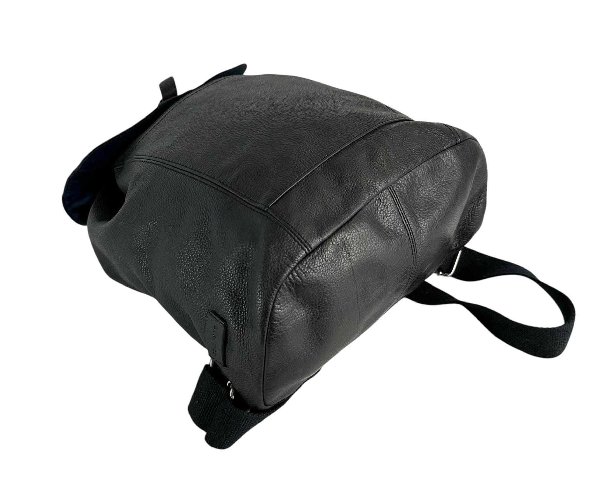 Vintage 90s Cole Haan black peeled leather full sized backpack $378 Women main image 3