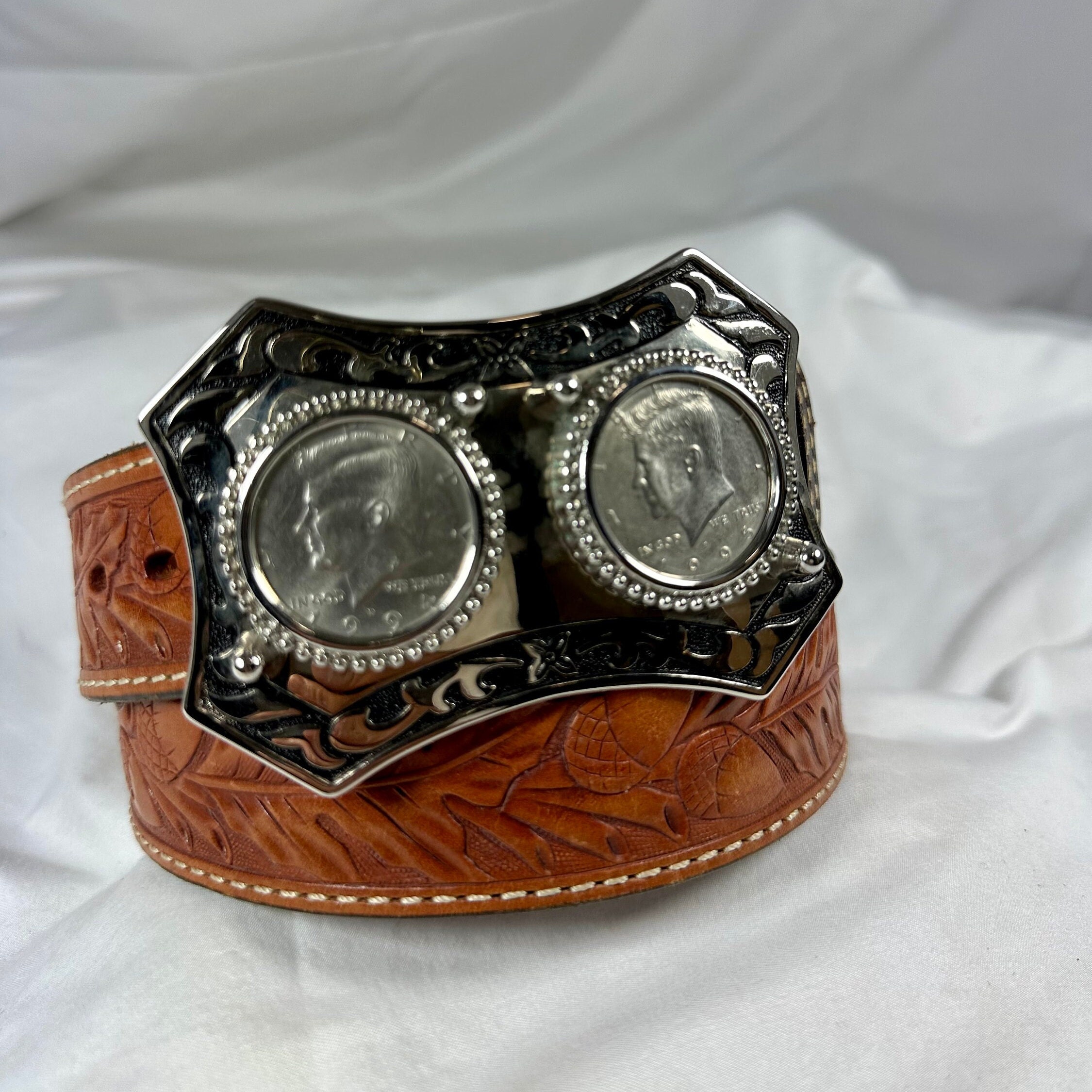 Vintage Appaloosa Leather Belt w/19 Walking Liberty & Eagle Silver Half Dollars Buy Walking Liberty Half Dollars (1916-1947) | Profile Coins main image 3