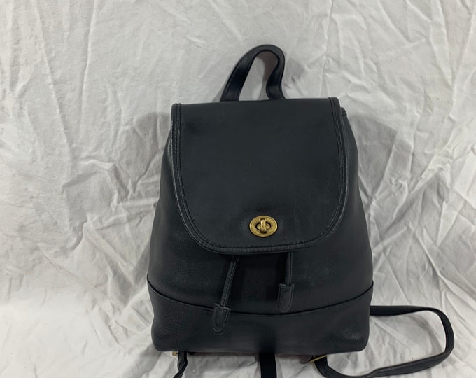 Genuine Vintage COACH 9791 Black Leather Backpack Rucksack Etsy