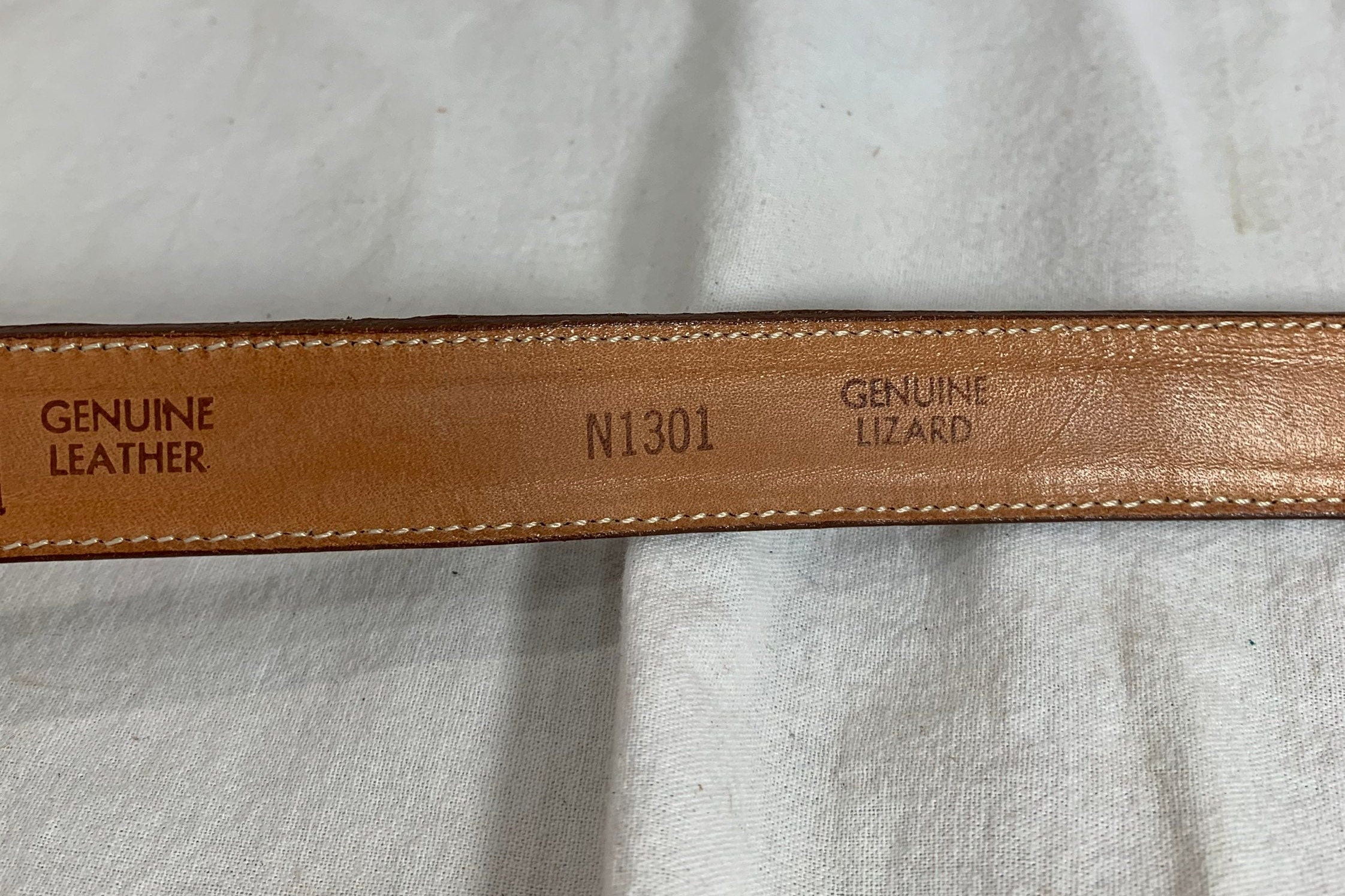 Vintage Navasota genuine lizard belt large 32 Genuine Lizard Belt - Etsy Singapore main image 2
