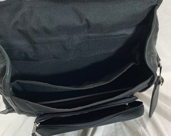 Vintage CANYON OUTBACK Black Leather Backpack Rucksack Multi  display picture 2