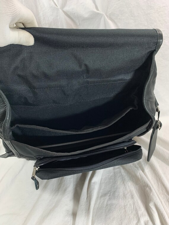 Vintage CANYON OUTBACK  black leather backpack ru… - image 10