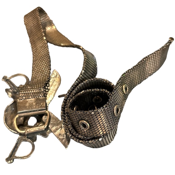 Genuine Vintage UGO CACCIATORI Sterling Skull Pirate Belt