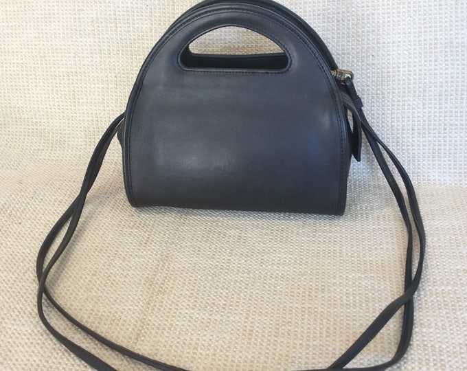 Genuine Vintage COACH Carousel Black Leather Shoulder Bag - Etsy