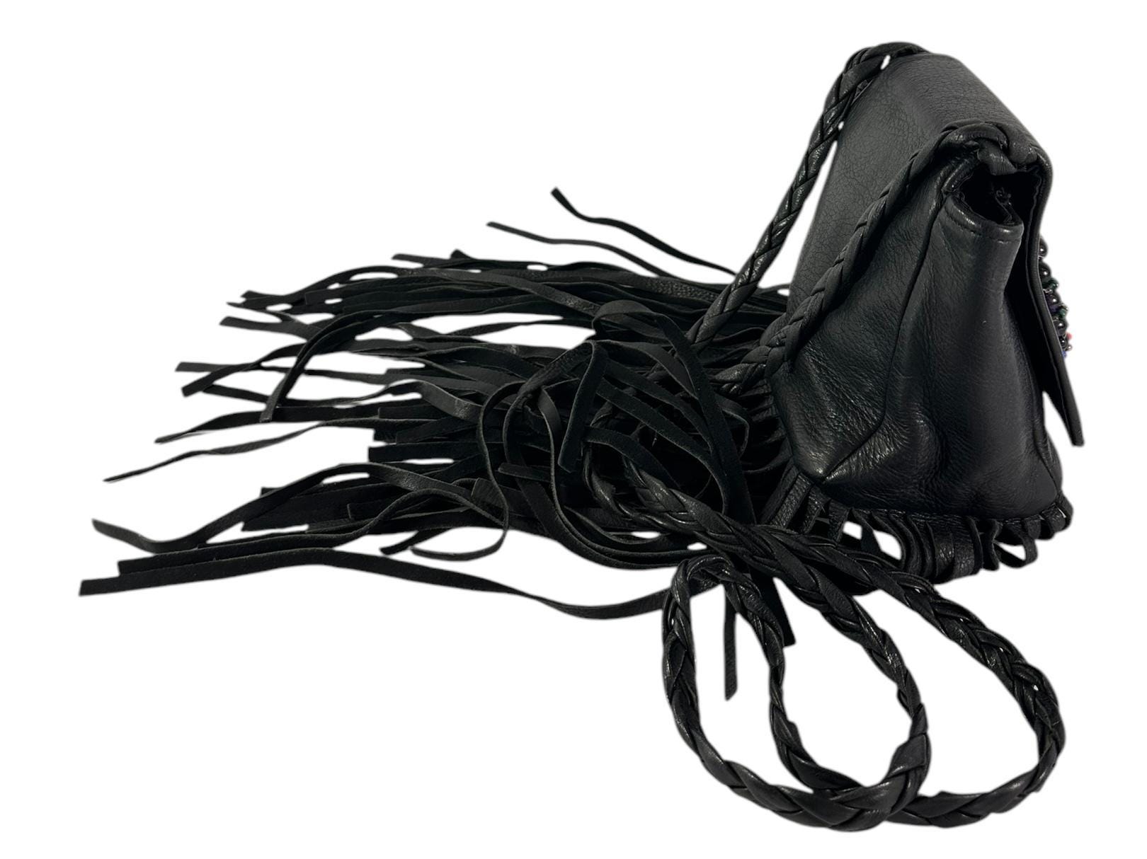 ショルダーバッグ JILLSTUART ROGAN Black leather flap cross RaRe J.JILL 2 Way Black Leather Crossbody Bucket Hand Bag