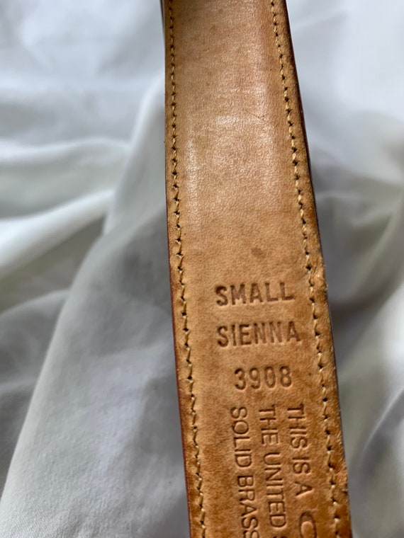 Genuine Vintage COACH Sienna 3908 Tan Leather Belt Size Small Women 