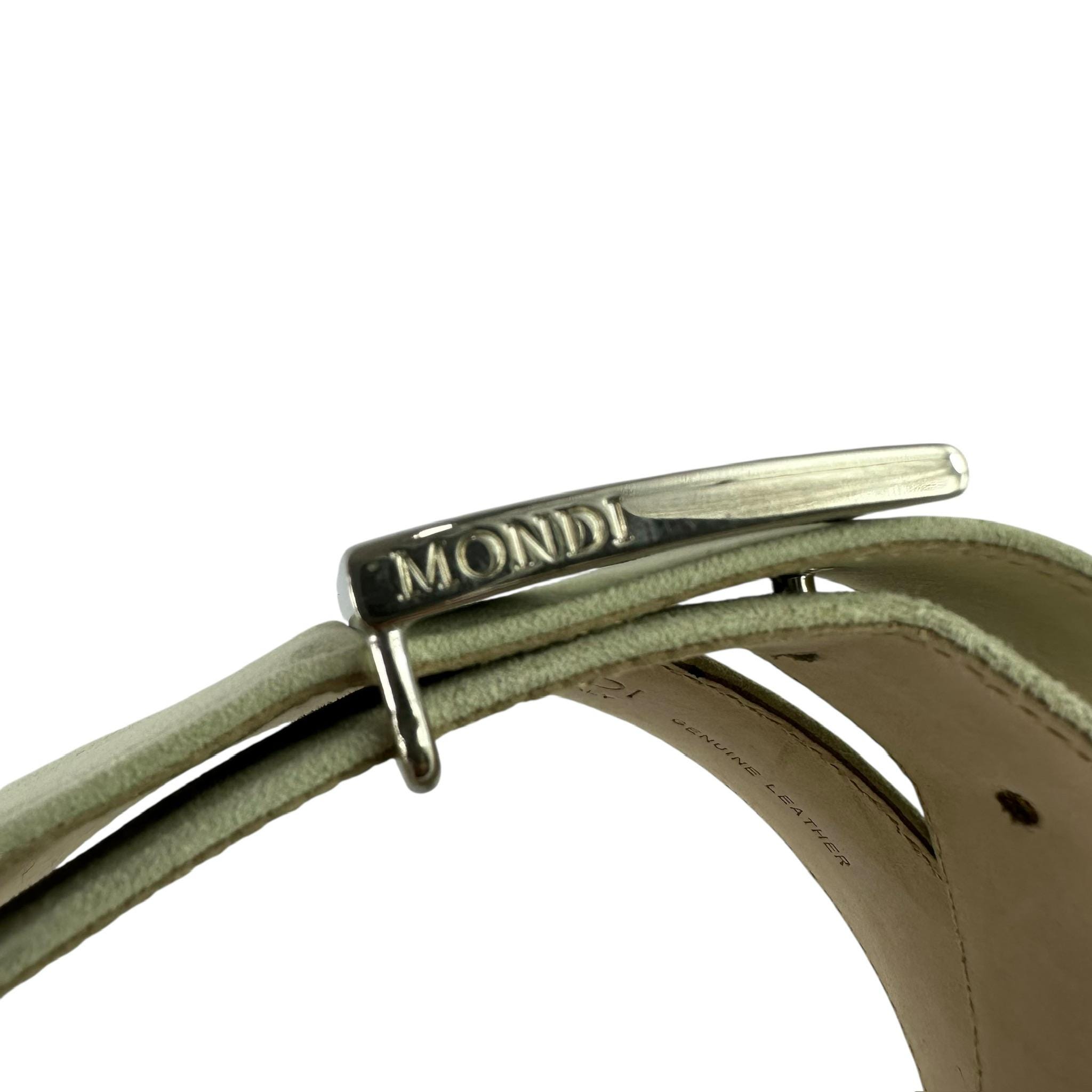 Vintage Genuine MONDI Ivory Suede Belt Women Size 30 Made in  display picture 1