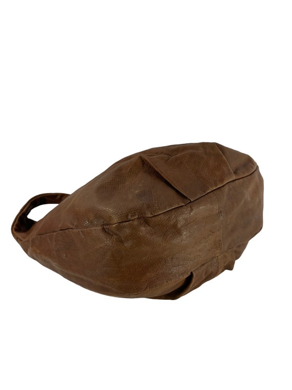 True vintage TRIBECA tan leather knot shoulder ba… - image 4
