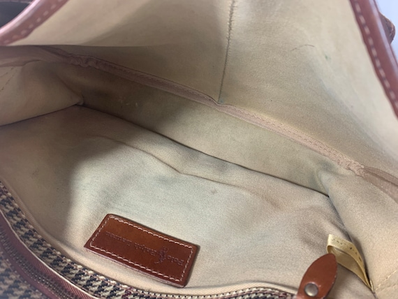 vintage Polo Ralph Lauren tan coated canvas and leather messenger