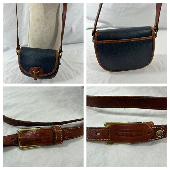 バッグ 728 vintage old coach shoulder bag navy New Coach Vintage Navy Blue Leather Weston Shoulder Bag 9021