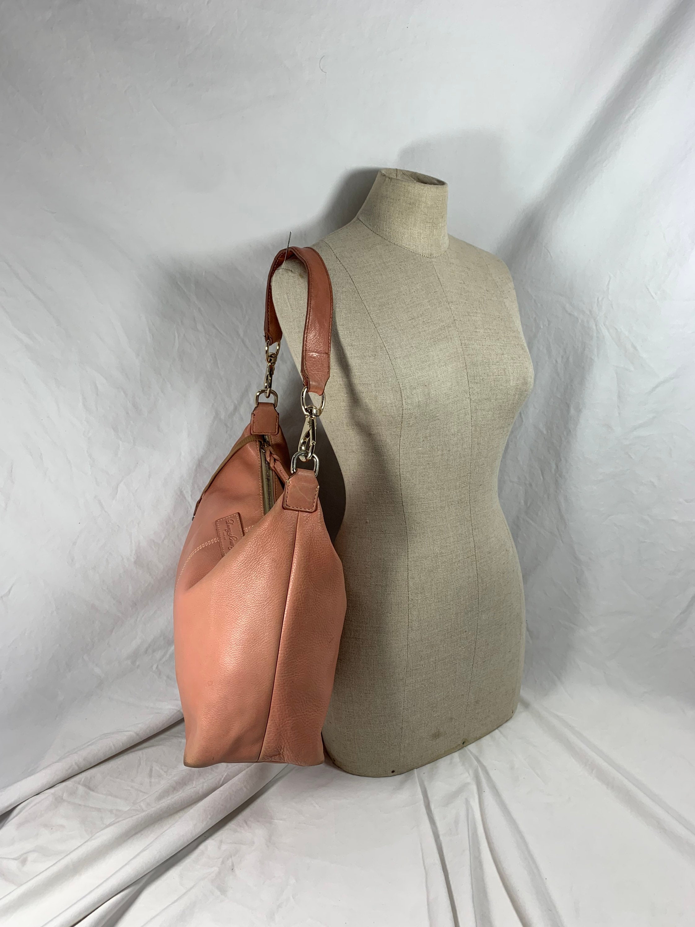 ヴィンテージ DOONEY & BOURKE ライトピンクレザーショルダーバッグ