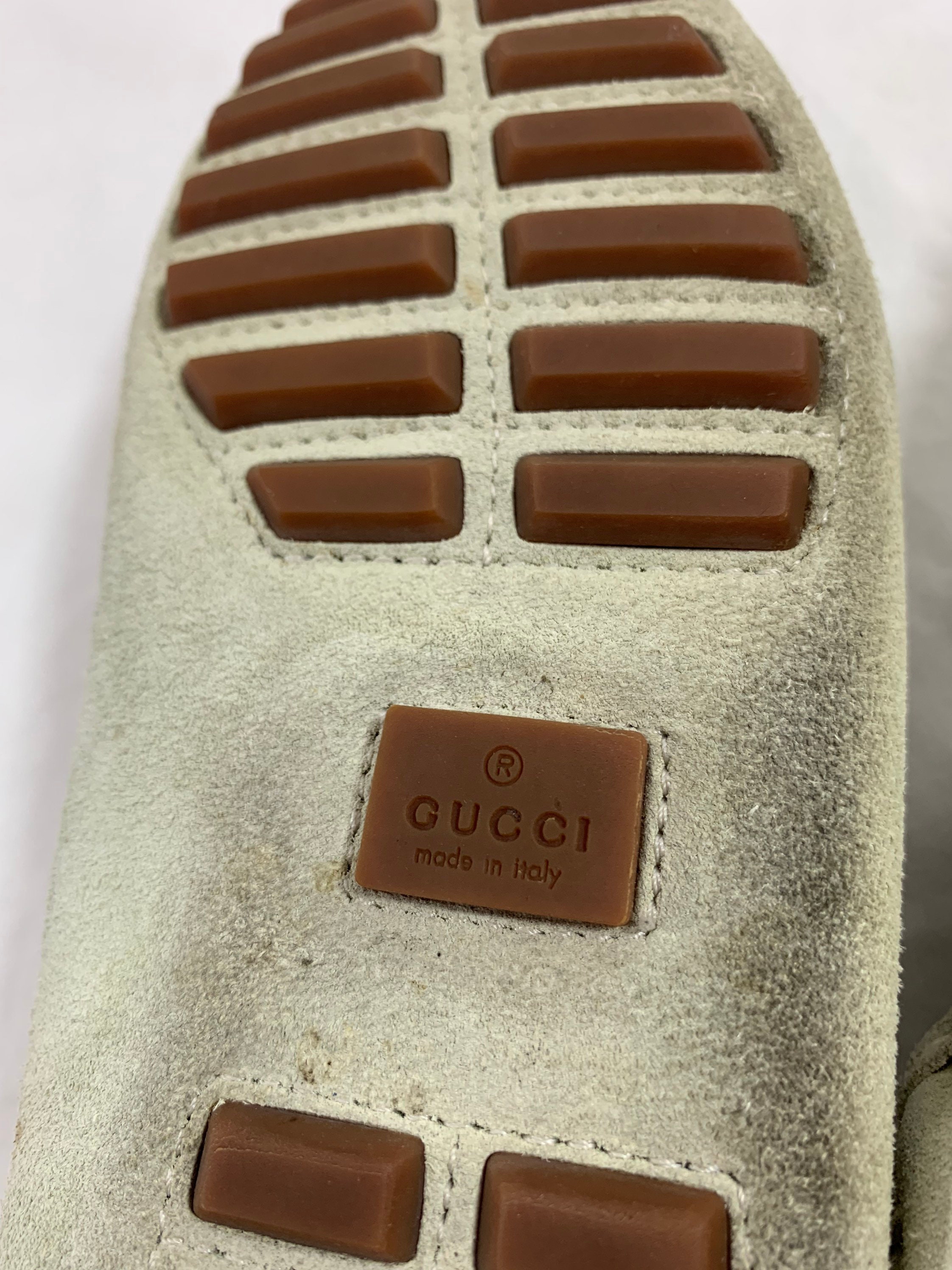 ヴィンテージ レディース GUCCI ベージュ スエード ホースビット